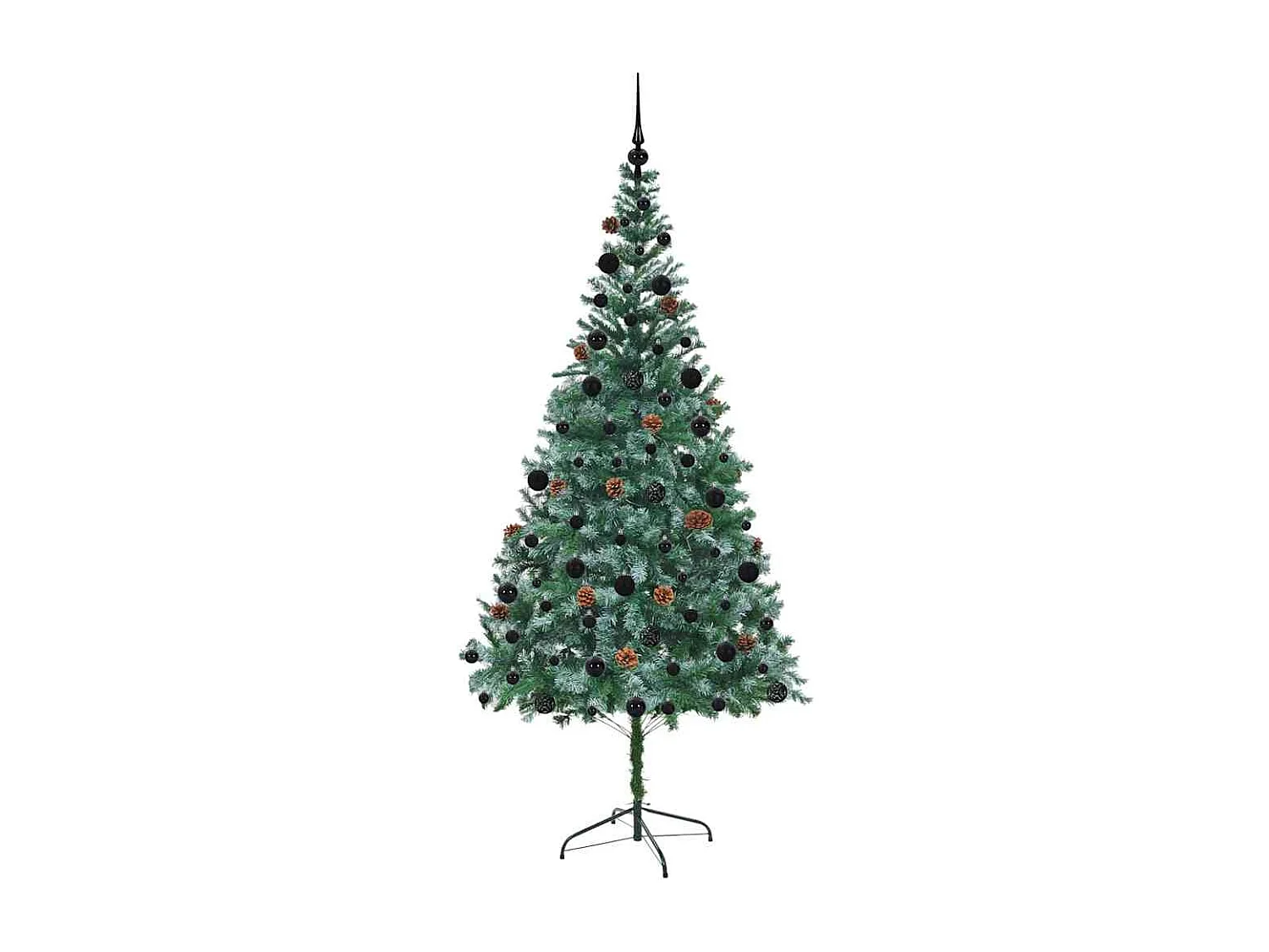 Kunstkerstboom met 300 LED's Groen 210 cm PVC en Staal