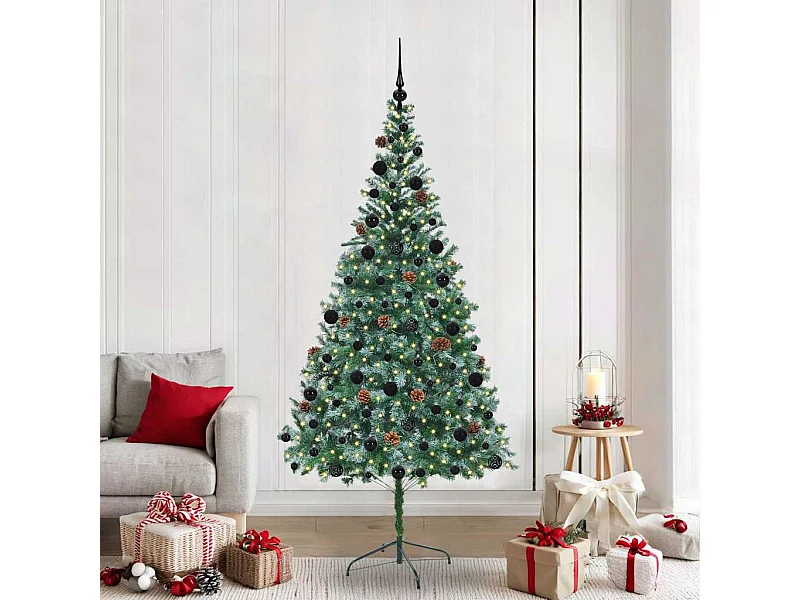 Kunstkerstboom met 300 LED's Groen 210 cm PVC en Staal