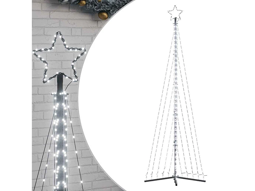 Sapin de Noël à LED 495 LED blanc froid 300,5 cm