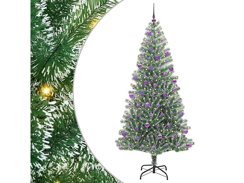 Albero di Natale artificiale a forma di fiocco di neve con luce LED