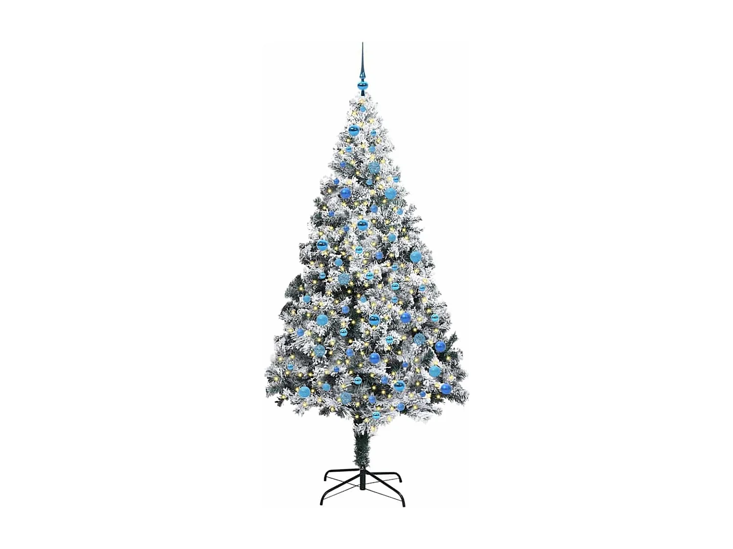 Künstlicher Weihnachtsbaum Grün 240 cm PVC, Stahl und Kunststoff