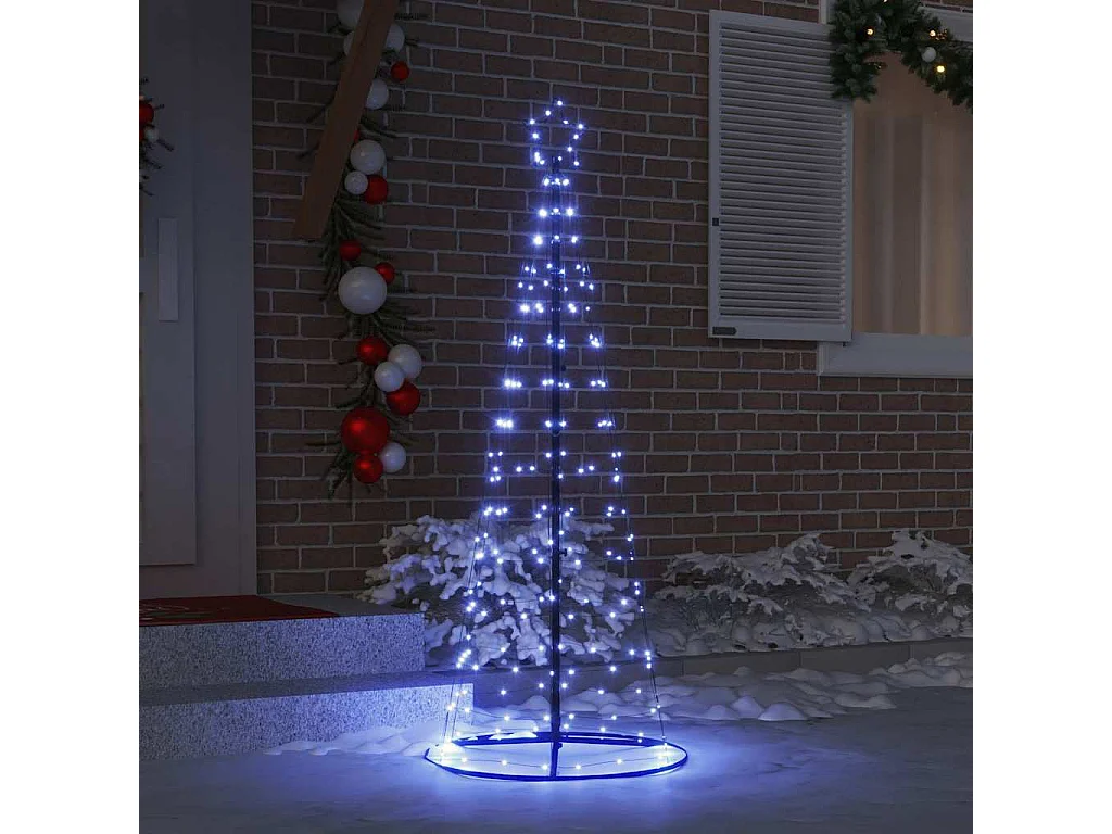 Arbre de Noël LED avec 390 LED avec support Bleu 250 cm Fer