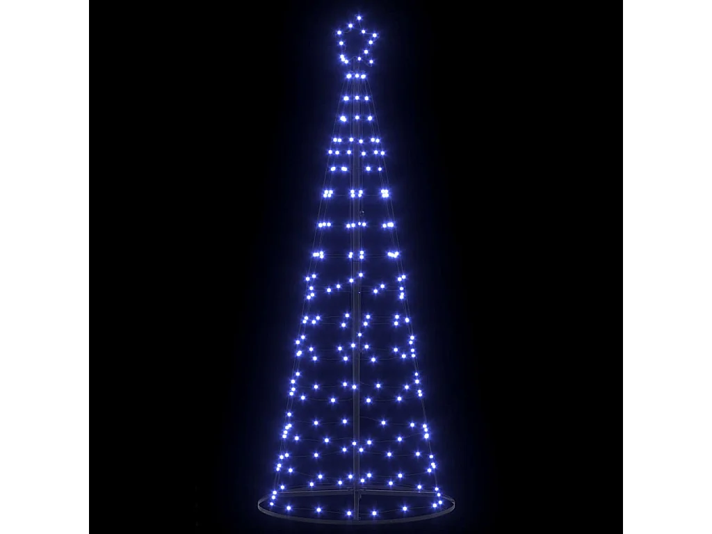 Albero di Natale a LED con 390 LED con supporto Blu 250 cm Ferro