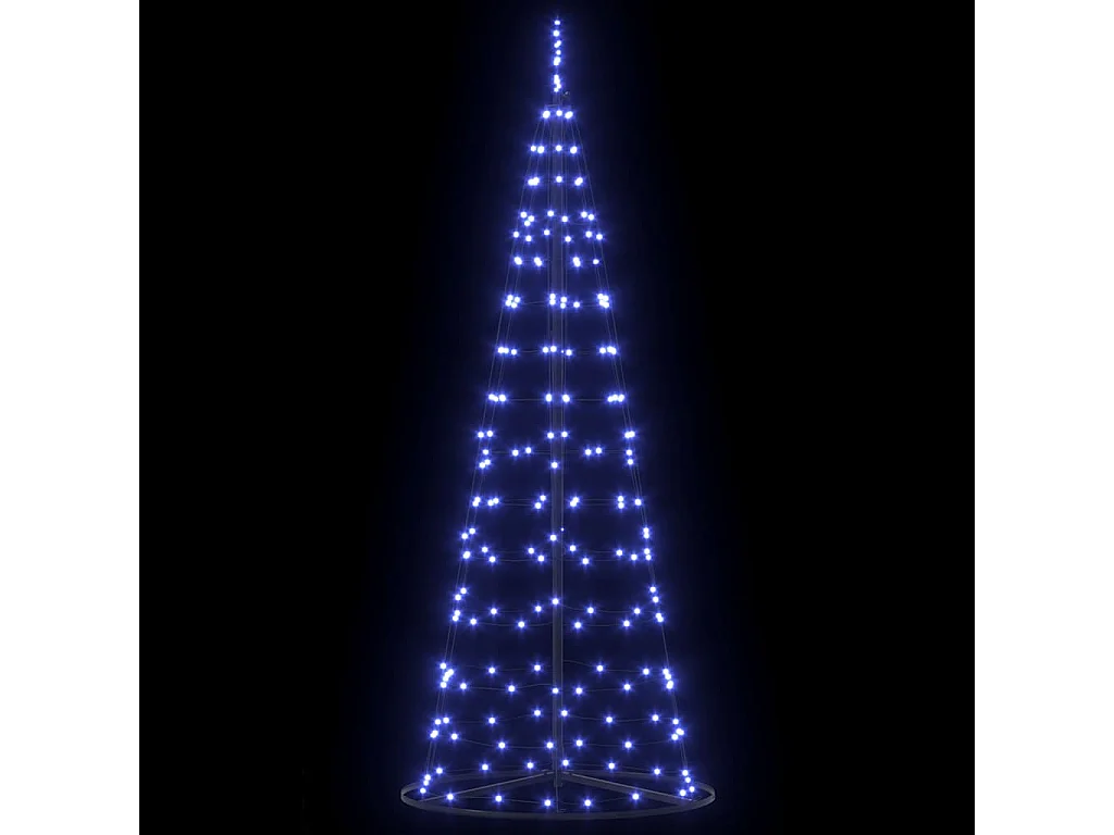 Albero di Natale a LED con 390 LED con supporto Blu 250 cm Ferro