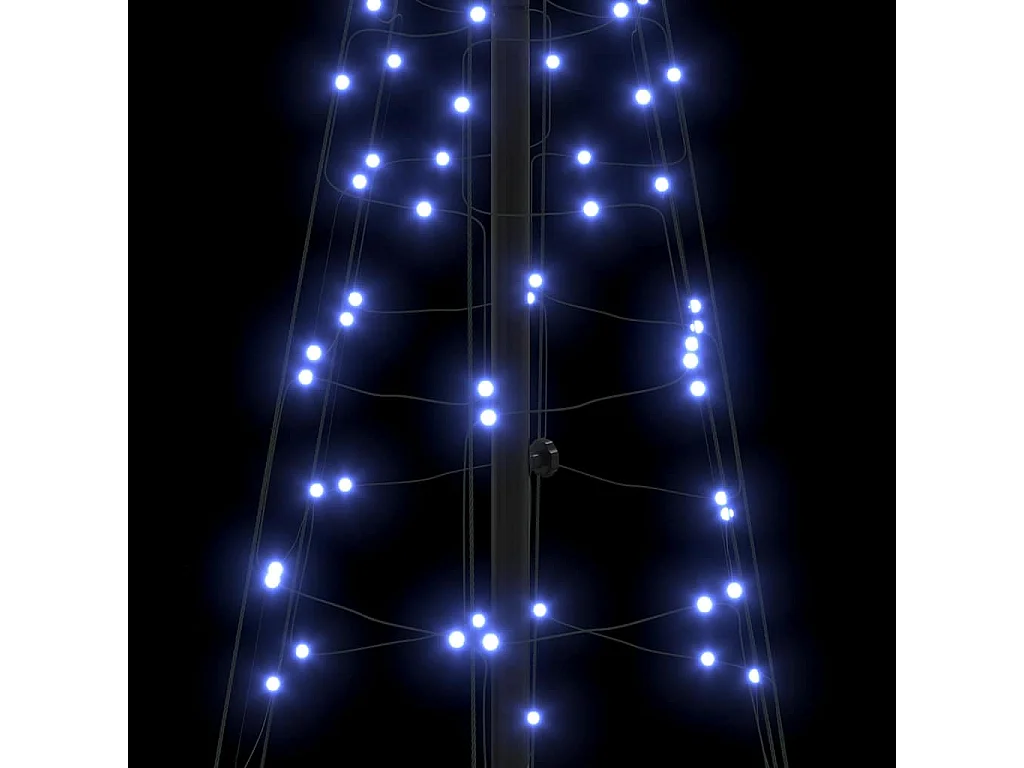 Albero di Natale a LED con 390 LED con supporto Blu 250 cm Ferro