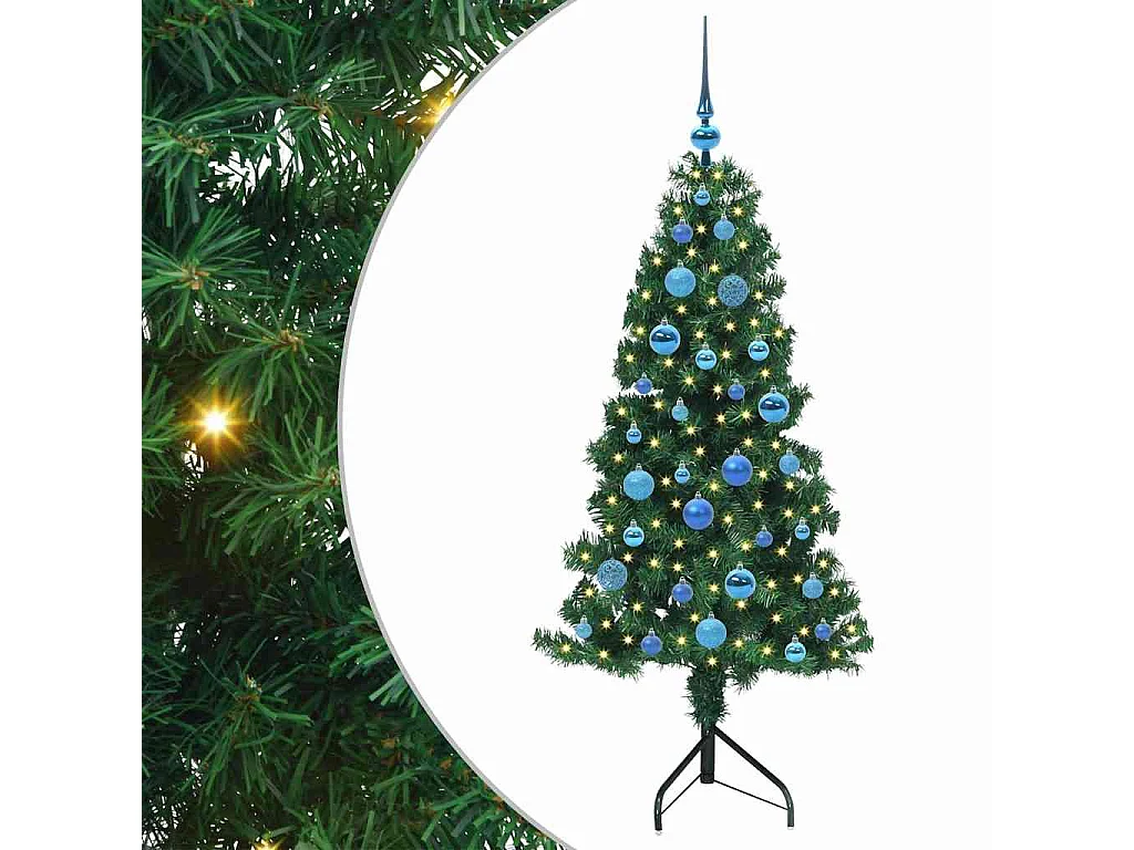 Kunstkerstboom hoek Groen 150 cm PVC en metaal