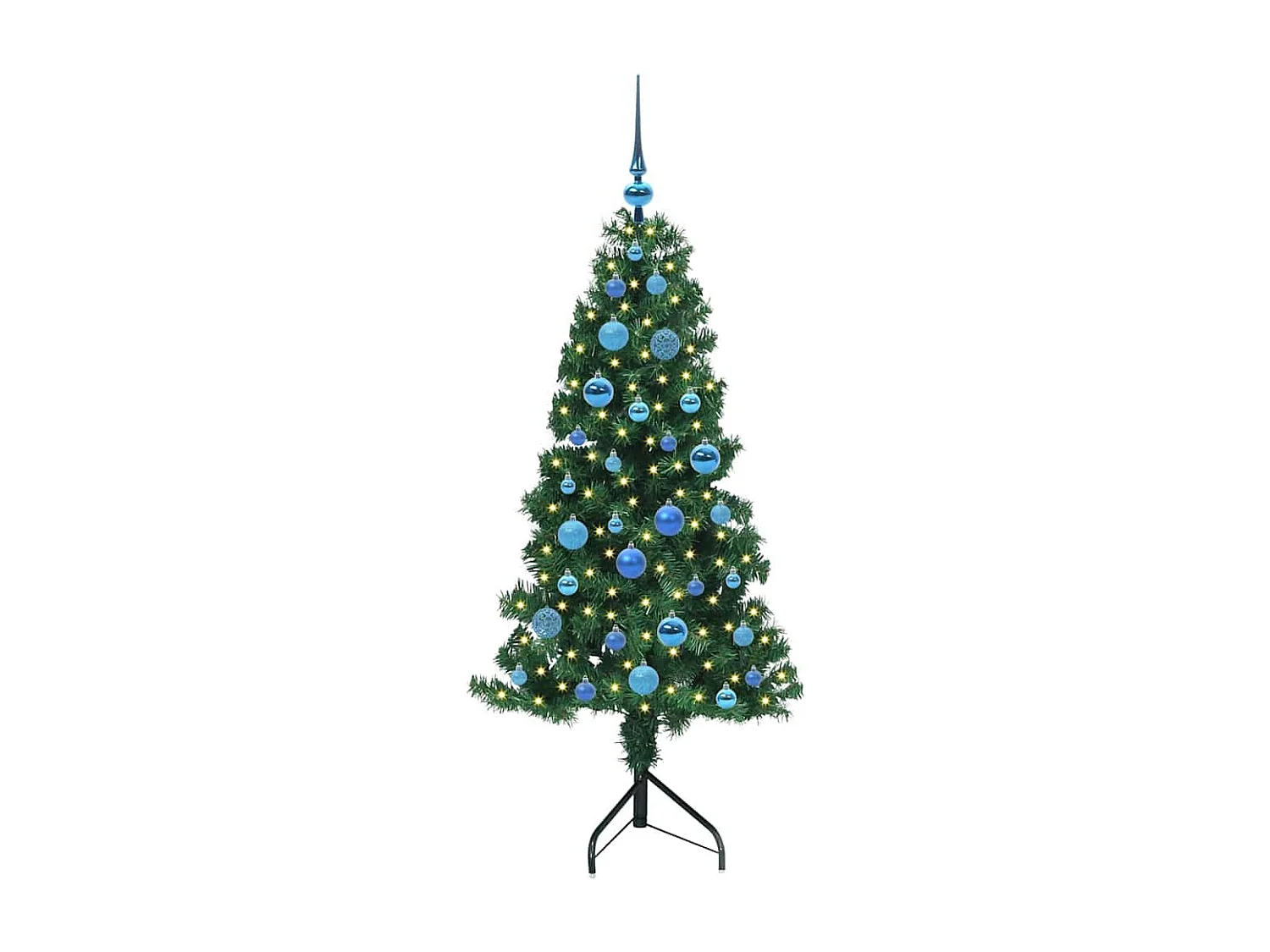 Kunstkerstboom hoek Groen 150 cm PVC en metaal
