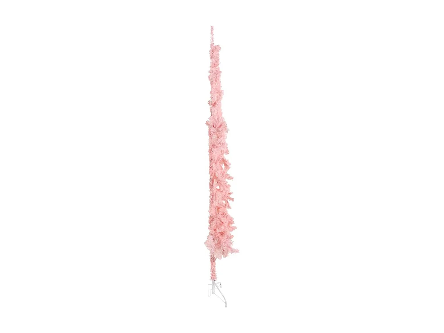 Albero di Natale artificiale mezzo sottile con supporto rosa 210 cm