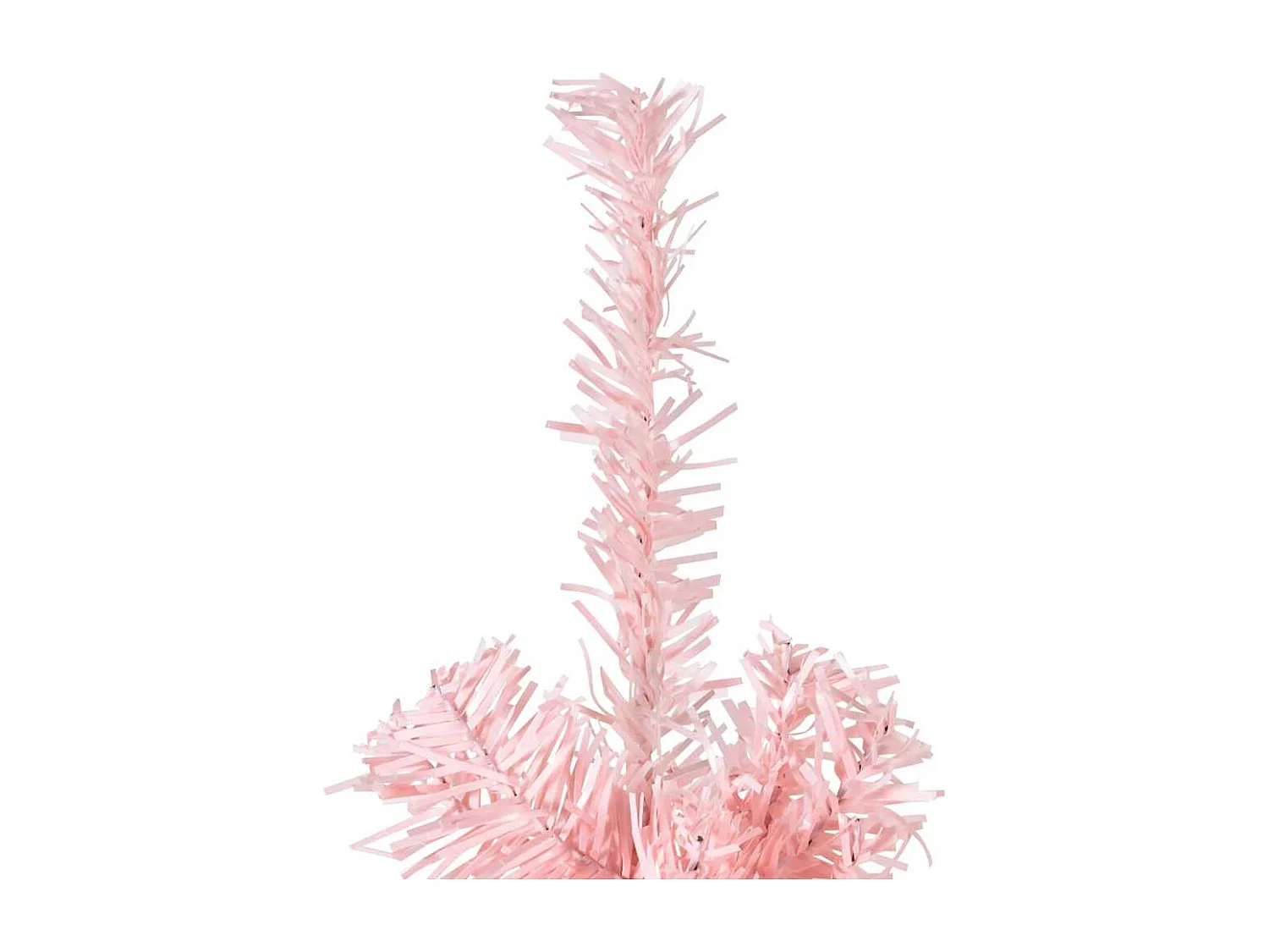 Albero di Natale artificiale mezzo sottile con supporto rosa 210 cm