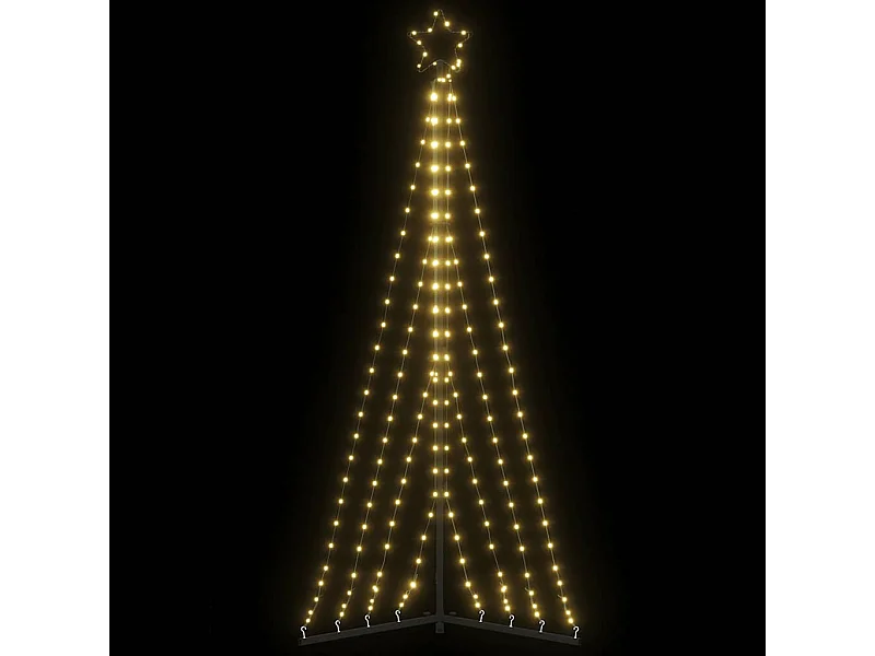 Sapin de Noël à LED 339 LED blanc chaud 187 cm
