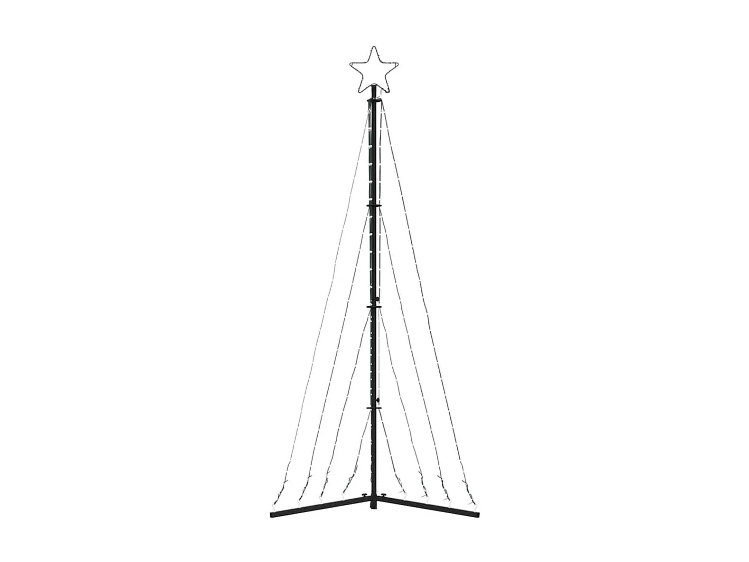 Sapin de Noël à LED 339 LED blanc chaud 187 cm