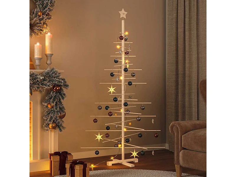 Houten kerstboom ter decoratie 180 cm massief grenenhout