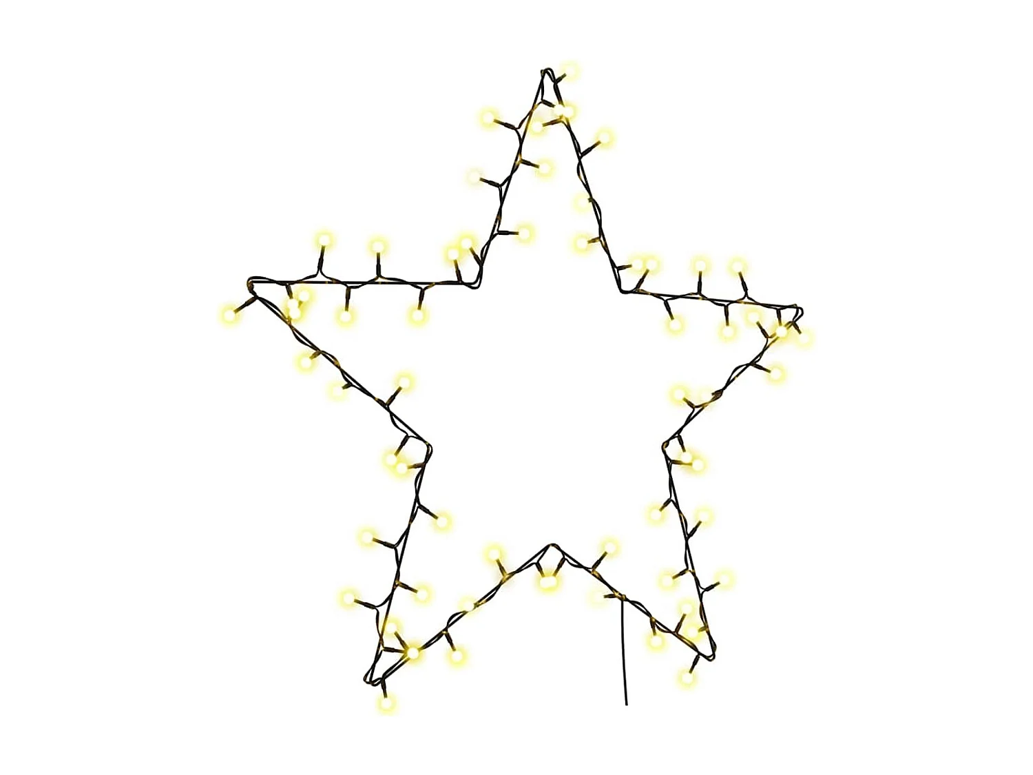 Lumières de Noël silhouette d'étoile 80 LED blanc chaud