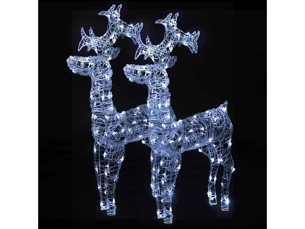 Décorations de Noël de renne 2 pcs 60x16x100 cm Acrylique