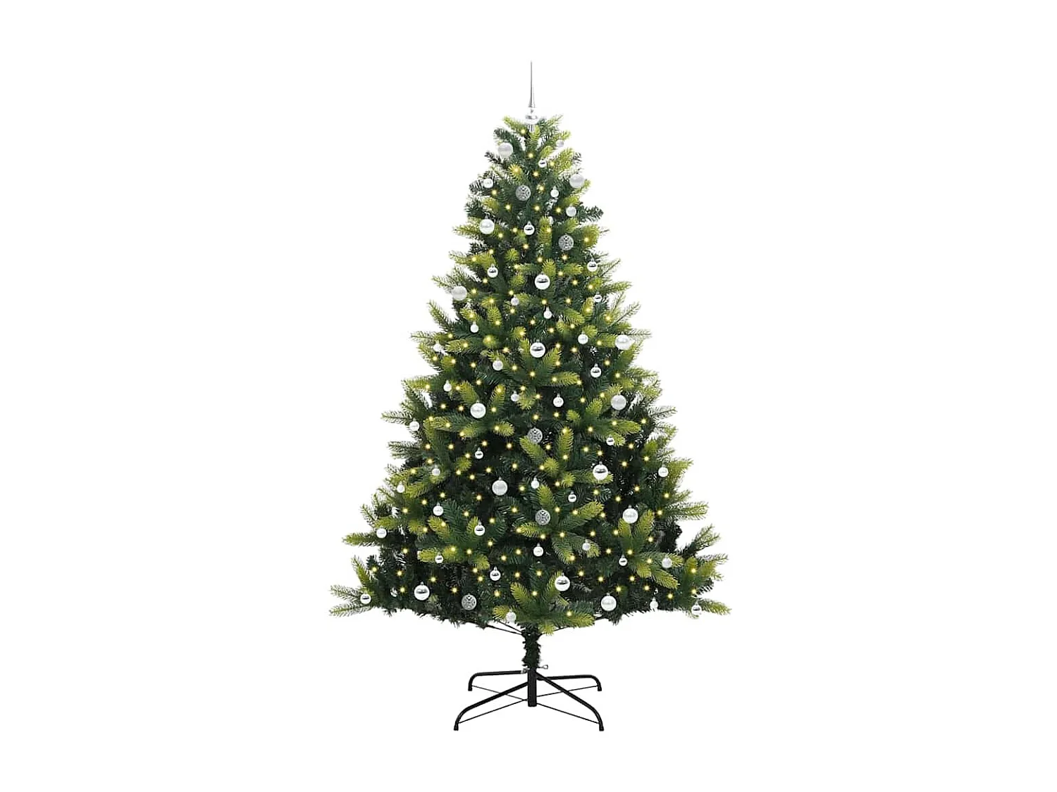 Albero di Natale artificiale flessibile in silicone 300 LED 240 cm