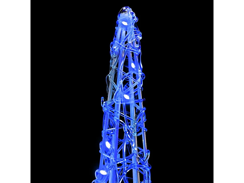 Sapin de Noël avec 90 LED 3 pcs Bleu 20 x 20 x 80 cm Acrylique