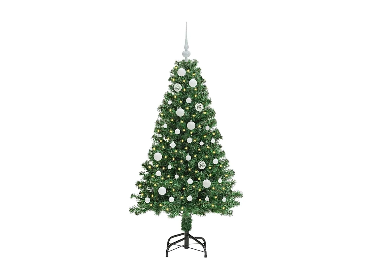 Albero di Natale artificiale verde 150 cm PVC, acciaio e plastica