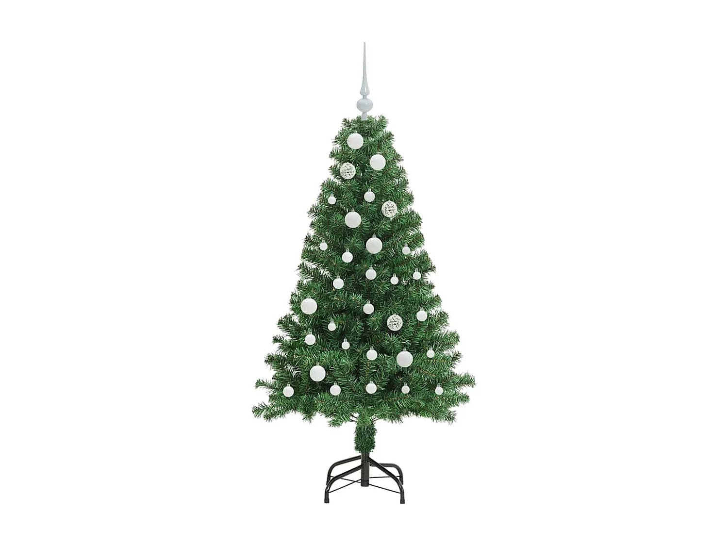 Albero di Natale artificiale verde 150 cm PVC, acciaio e plastica