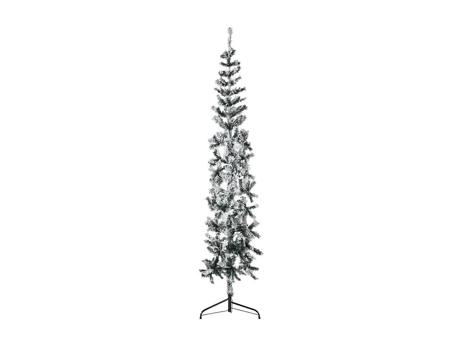 Albero di Natale artificiale mezzo sottile con neve fioccata 210 cm