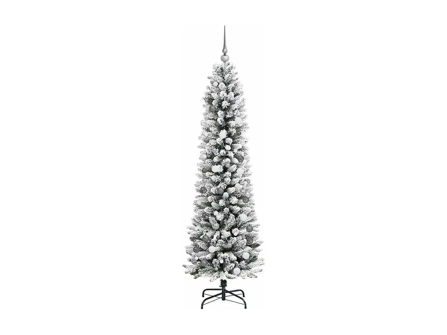 Sapin de Noël artificiel Blanc 210 cm PVC, métal et plastique
