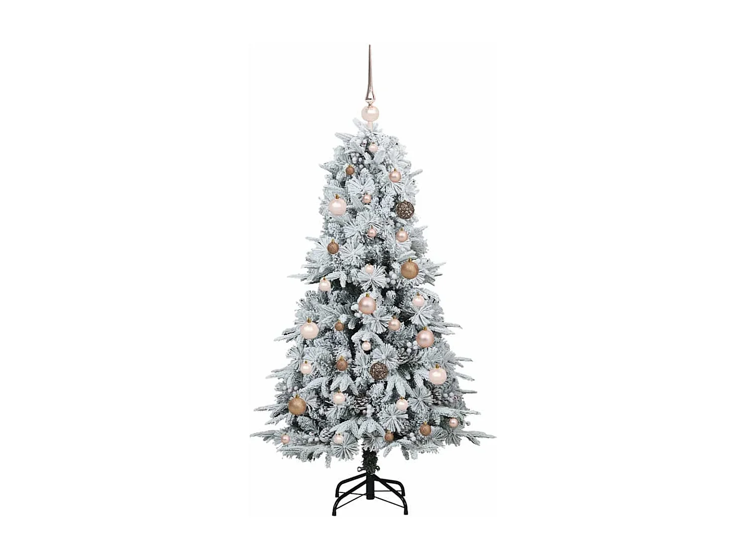 Albero di Natale artificiale con rami incernierati verde 150 cm