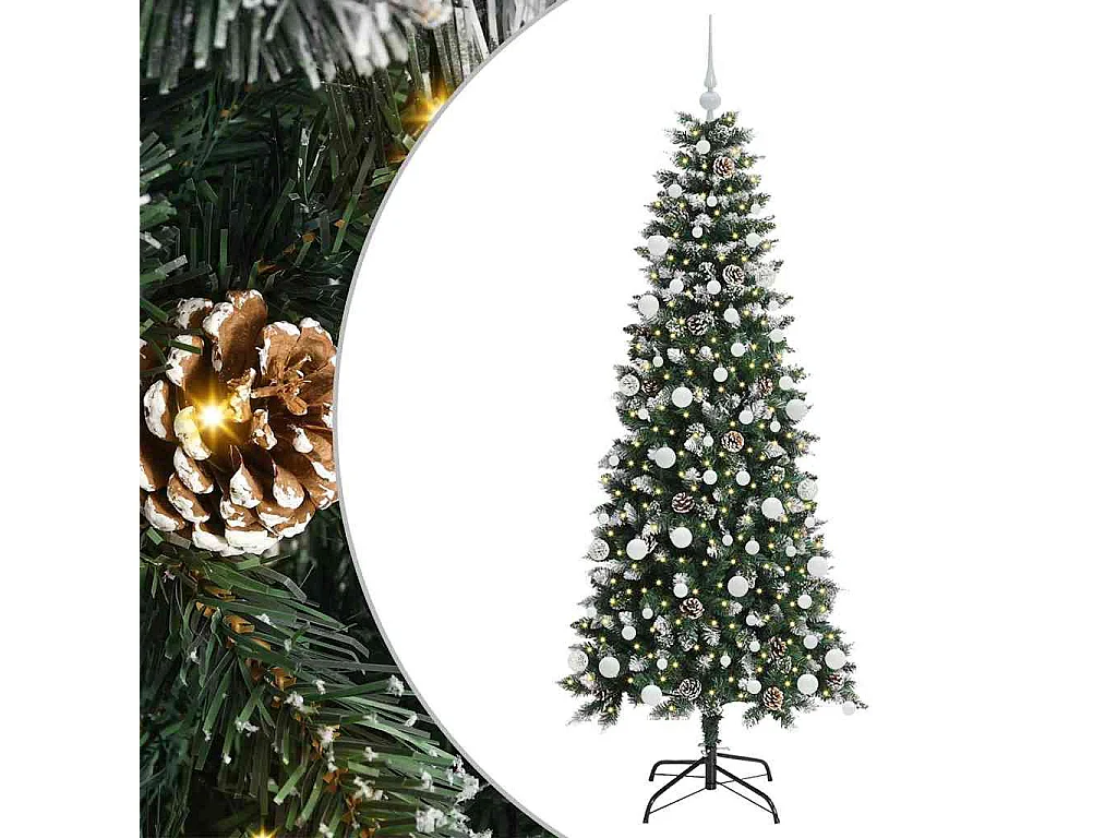 Albero di Natale artificiale con 300 LED Verde 76 x 76 x 180 cm