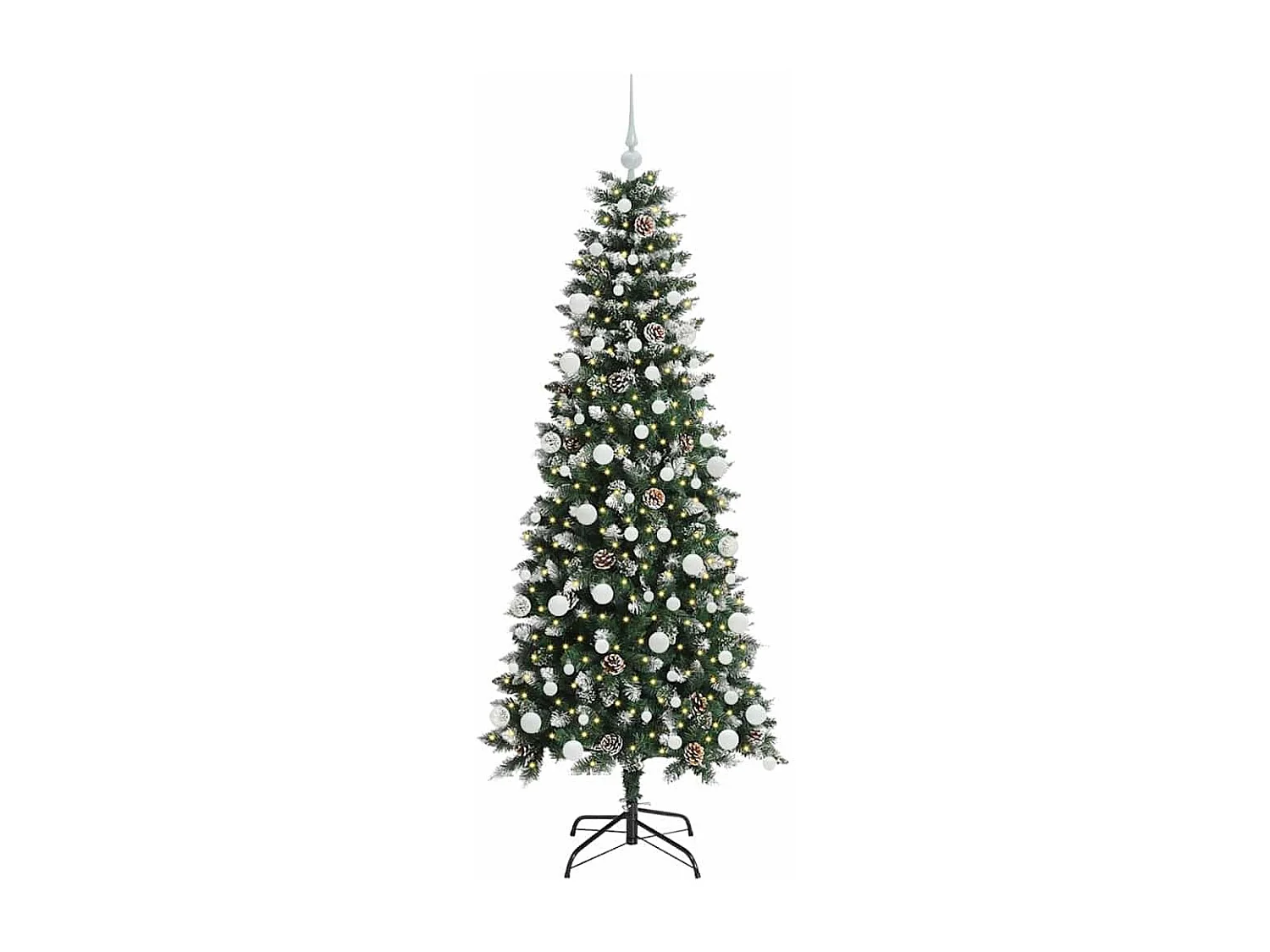 Albero di Natale artificiale con 300 LED Verde 76 x 76 x 180 cm