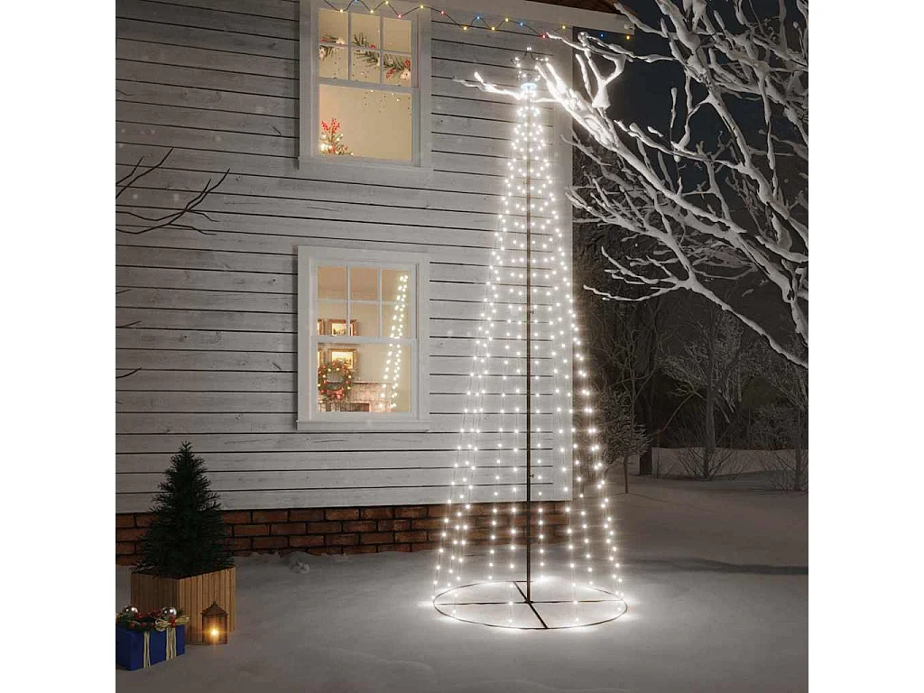 Arbre de Noël cône 310 LED Blanc froid 100x300 cm