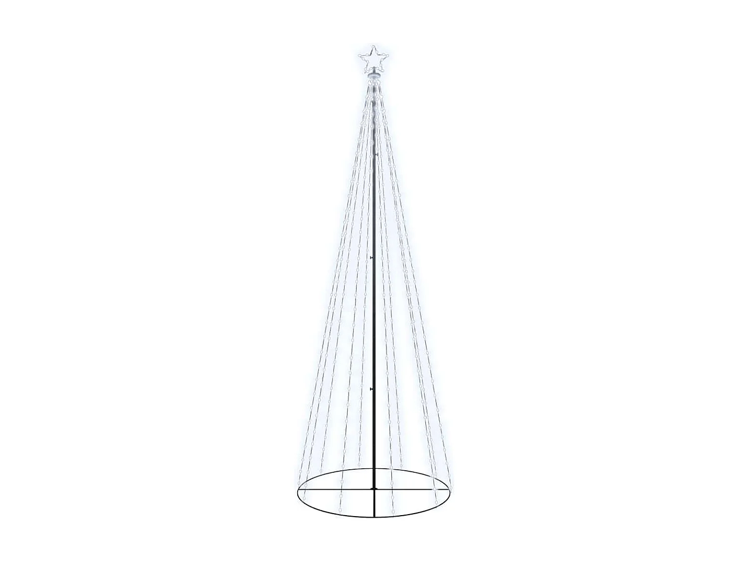 Cono per albero di Natale 310 LED Bianco freddo 100x300 cm