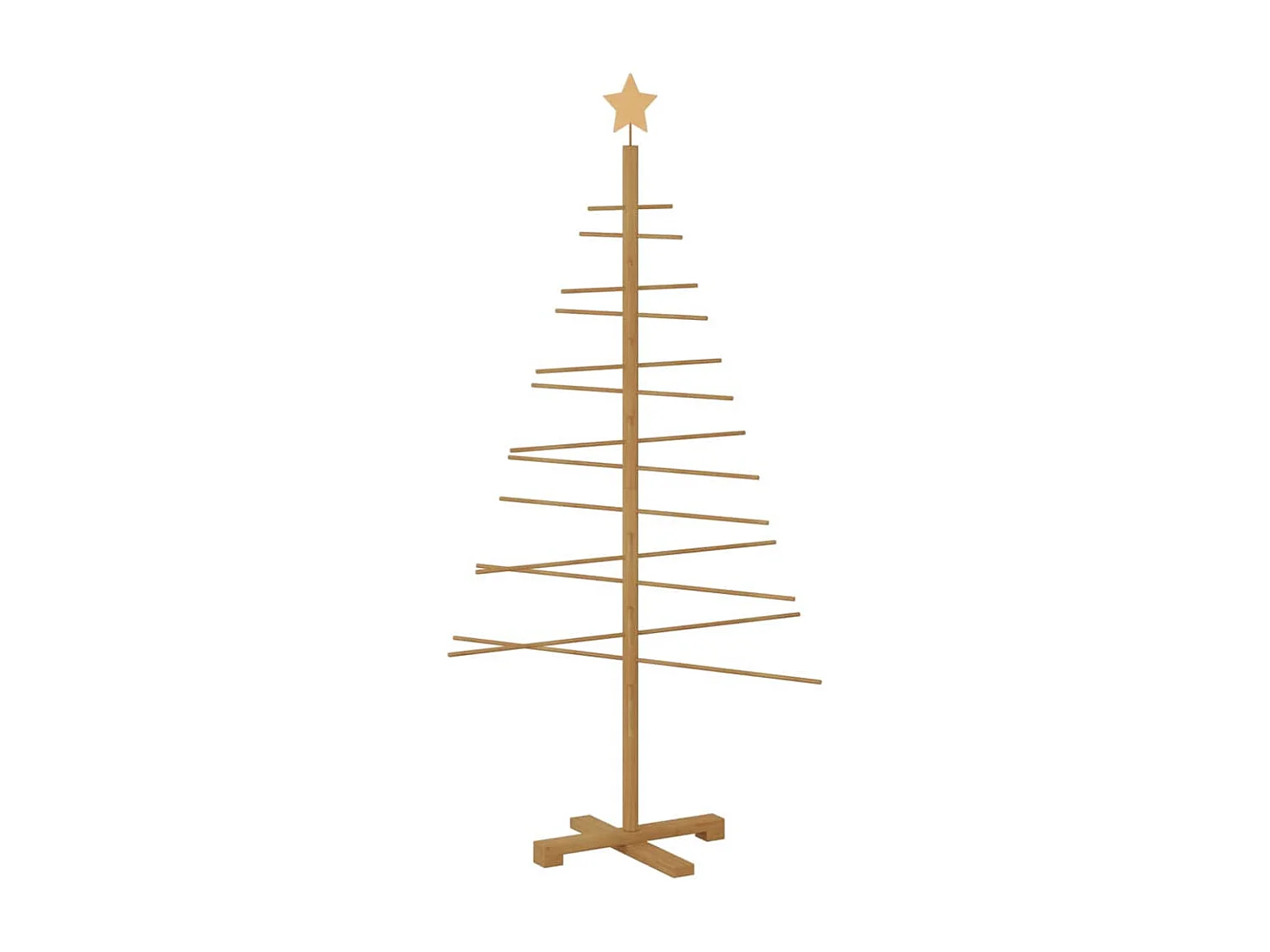 Arbre de Noël en bois avec support Marron 150 cm Bambou