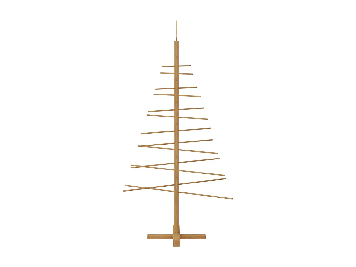 Arbre de Noël en bois avec support Marron 150 cm Bambou