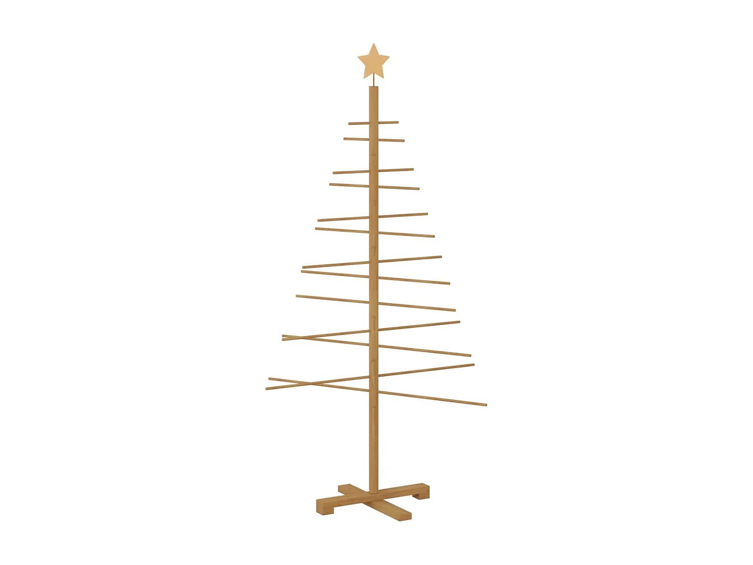 Arbre de Noël en bois avec support Marron 150 cm Bambou