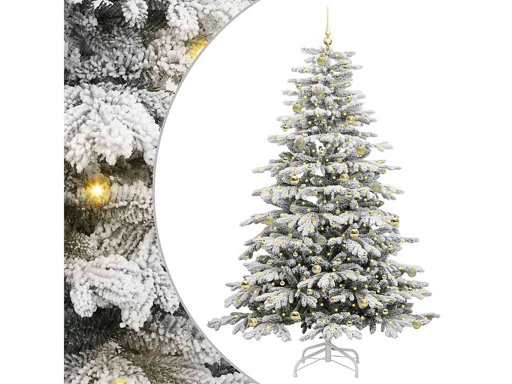 Albero di Natale artificiale con rami incernierati bianco 240 cm