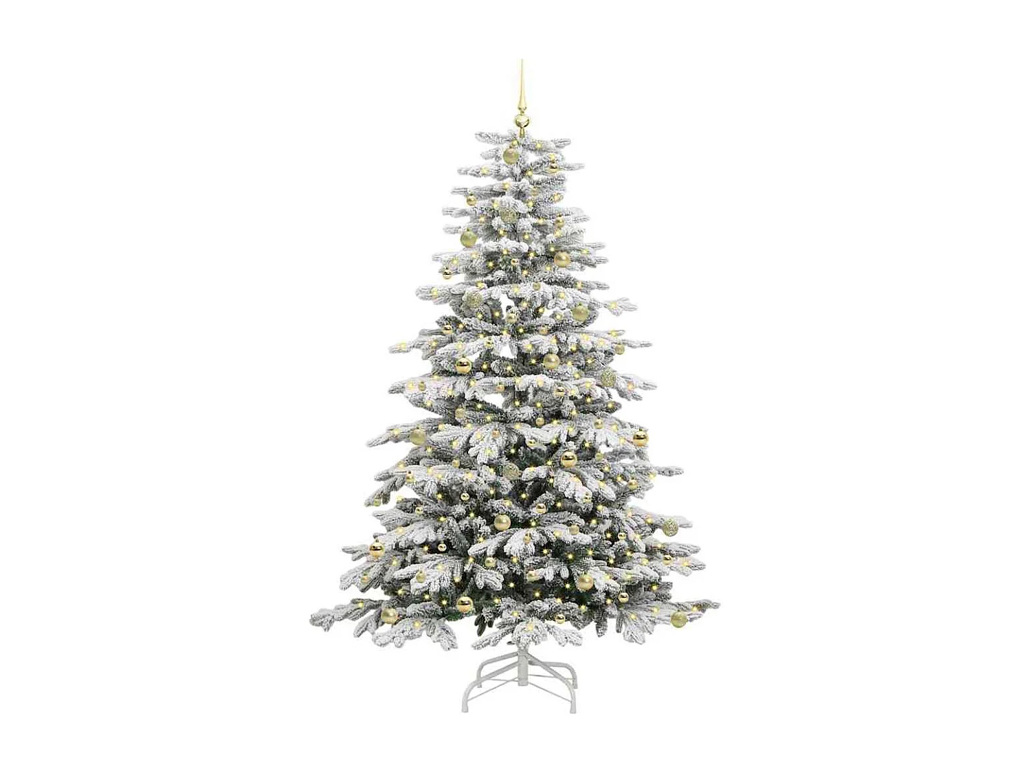 Albero di Natale artificiale con rami incernierati bianco 240 cm