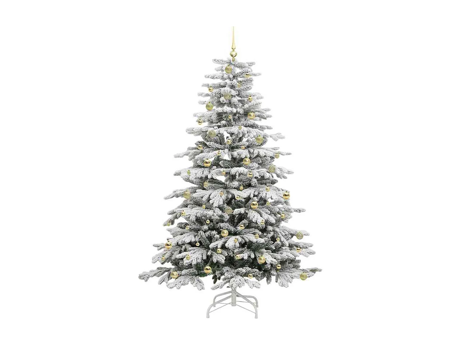 Albero di Natale artificiale con rami incernierati bianco 240 cm