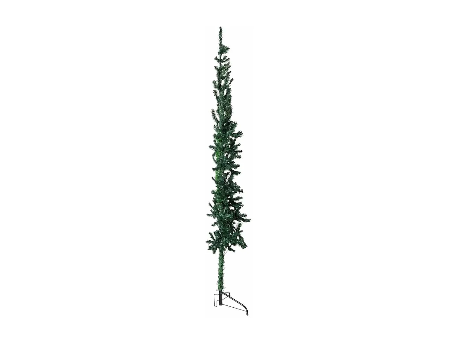 Albero di Natale artificiale mezzo sottile con supporto verde 210 cm