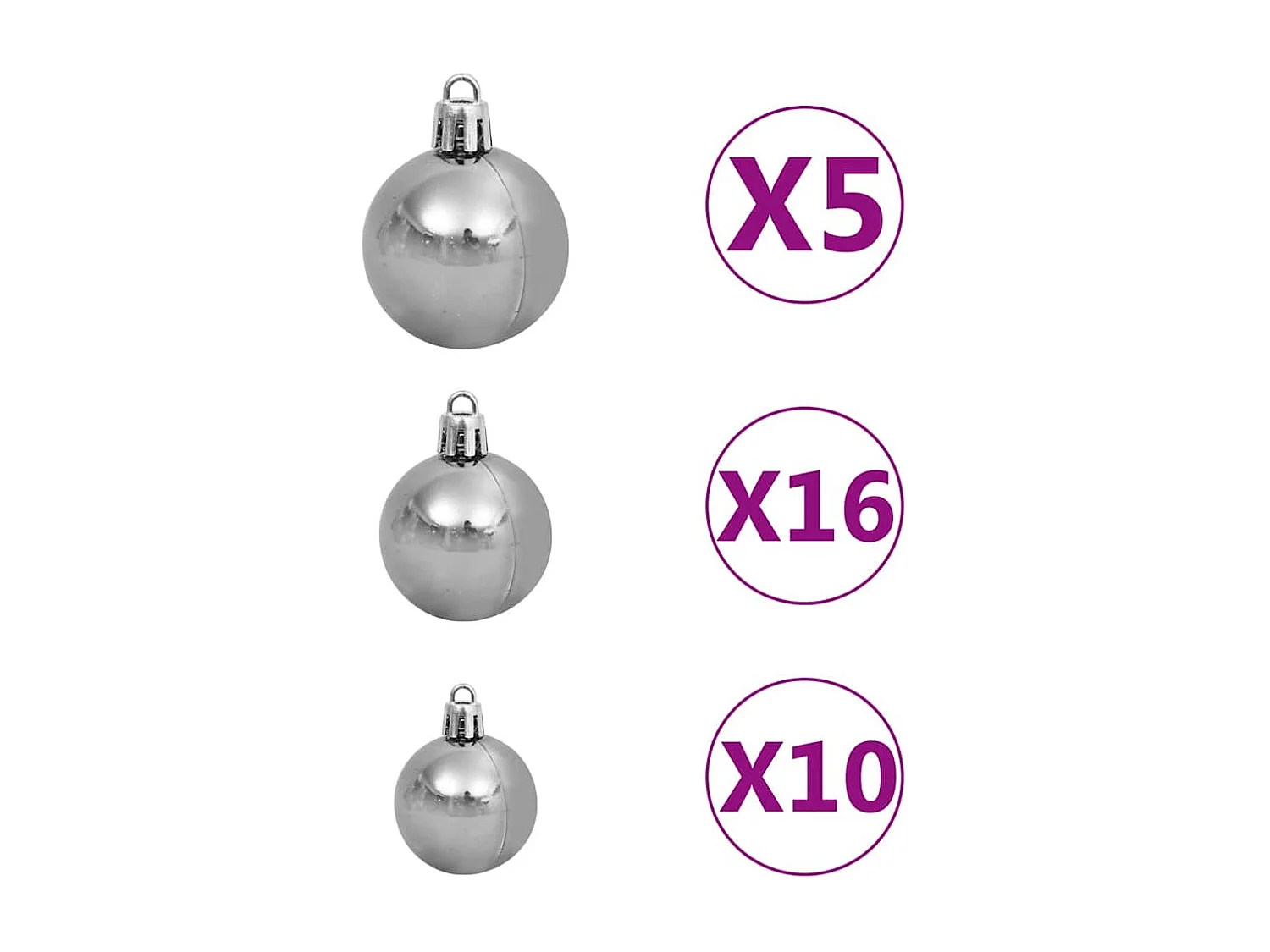Sapin de Noël artificiel articulé 300 LED et boules 300 cm