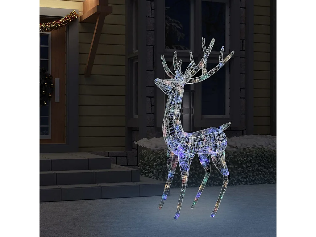 Renne de Noël XXL Acrylique 250 LED 180 cm Coloré