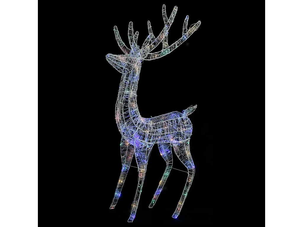 Renne de Noël XXL Acrylique 250 LED 180 cm Coloré