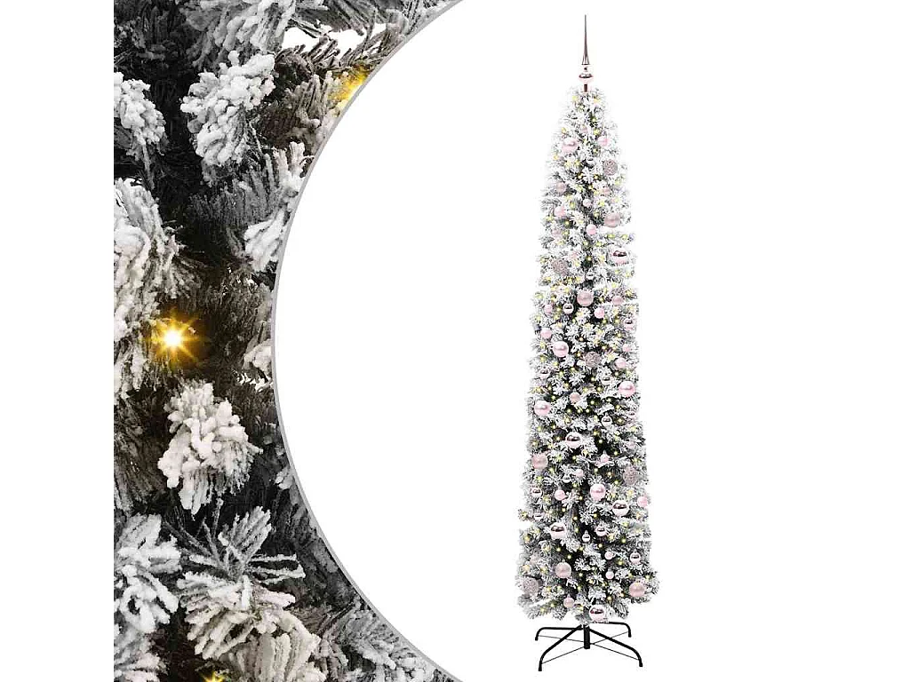 Kunstkerstboom Groen 210 cm PVC en staal en kunststof