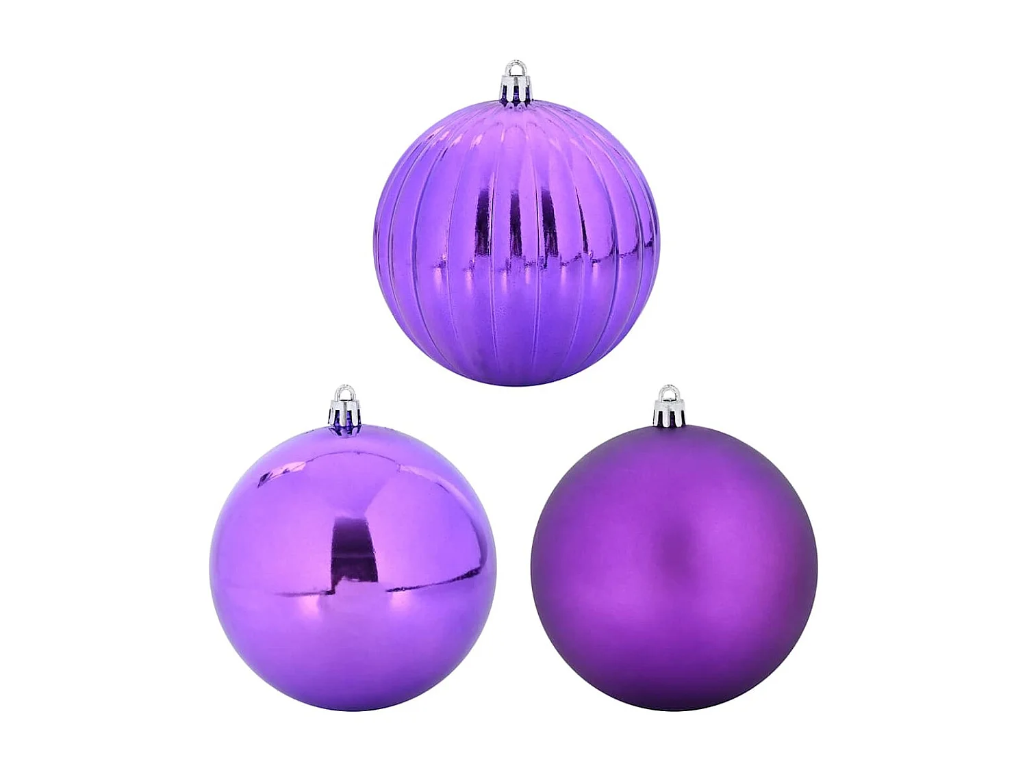 Set van 4 kerstballen lila