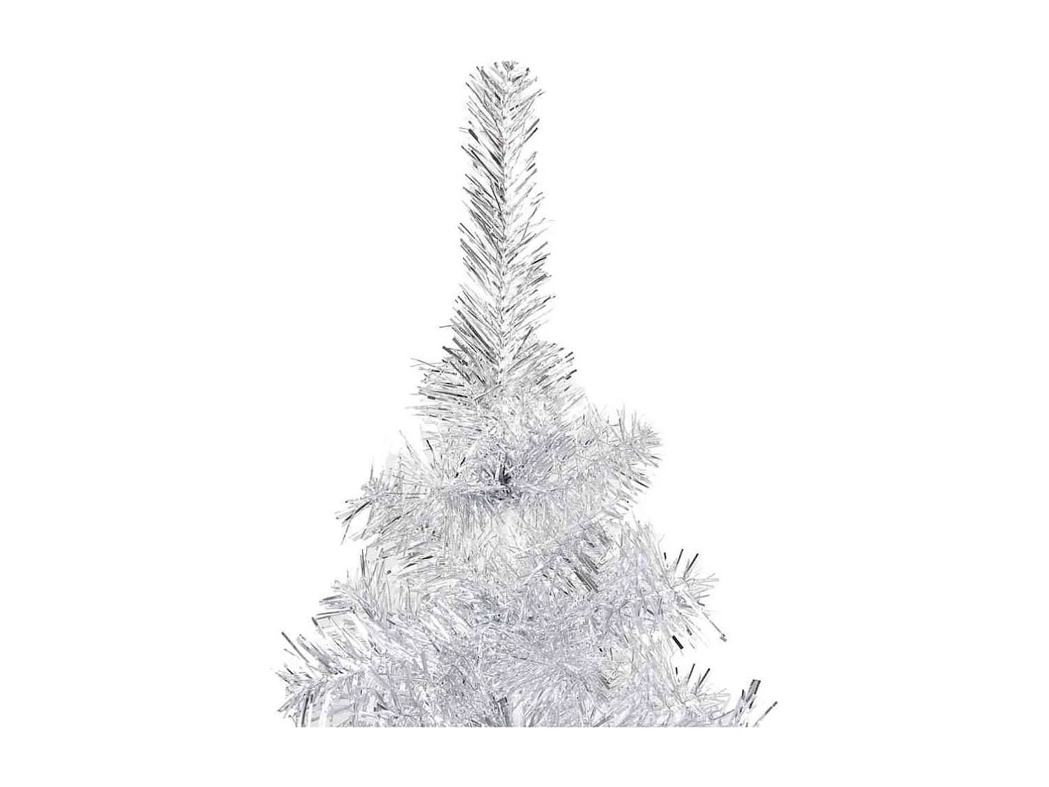 Arbre de Noël artificiel pré-éclairé/boules argenté 150 cm PET