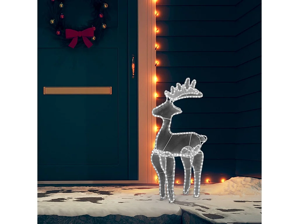 Decorazione natalizia a forma di renna con rete 306 LED 60x24x89 cm