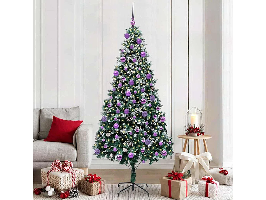 Künstlicher Weihnachtsbaum Grün 210 cm PVC, Stahl und Kunststoff