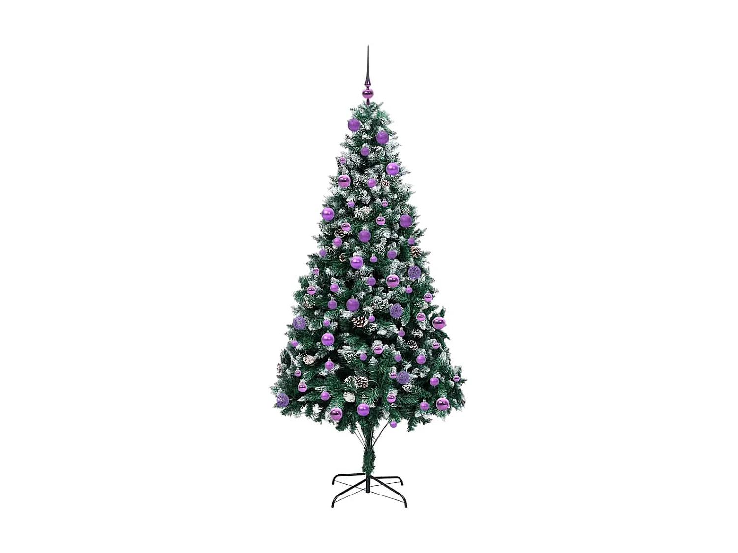 Künstlicher Weihnachtsbaum Grün 210 cm PVC, Stahl und Kunststoff