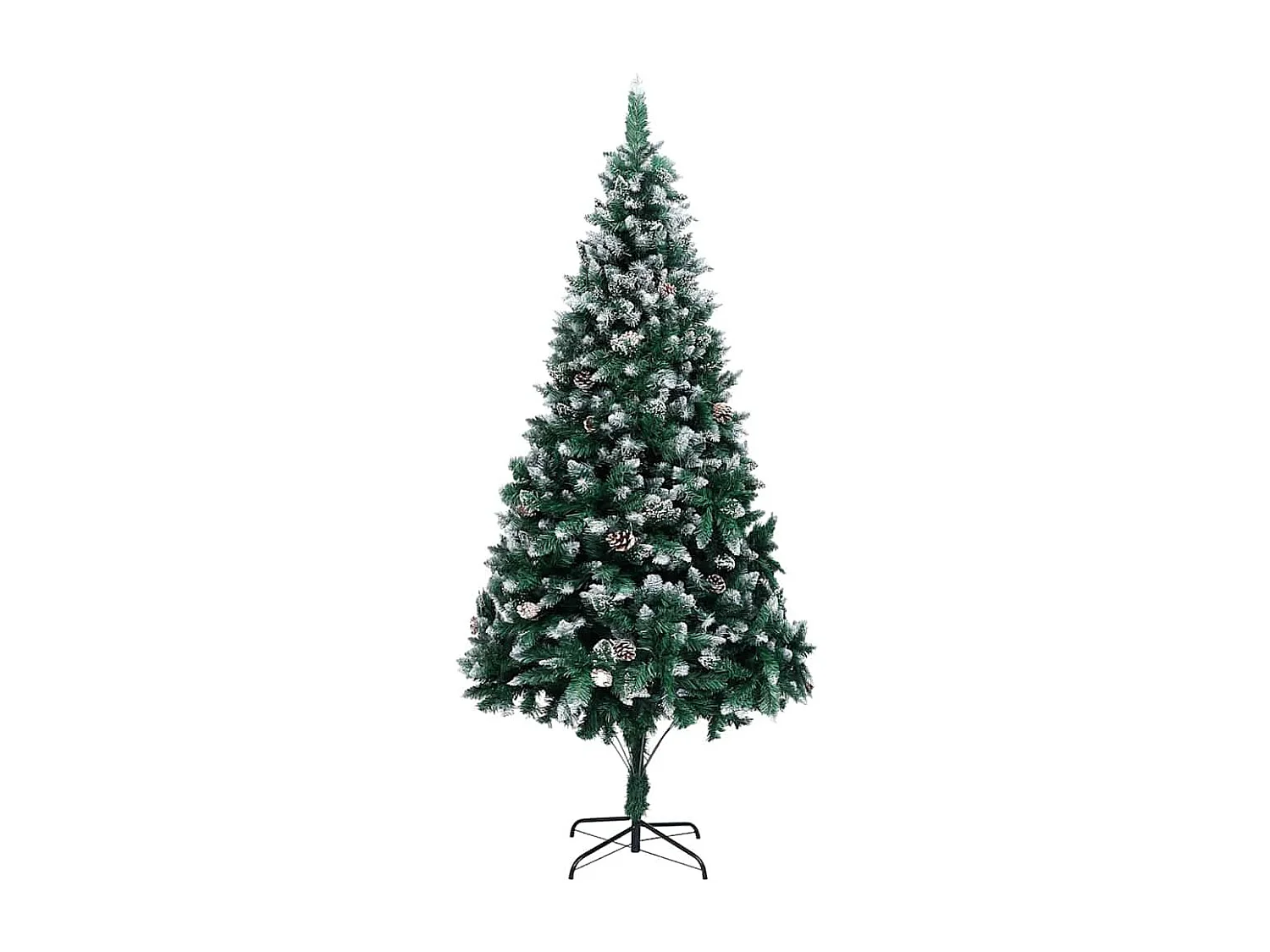 Künstlicher Weihnachtsbaum Grün 210 cm PVC, Stahl und Kunststoff