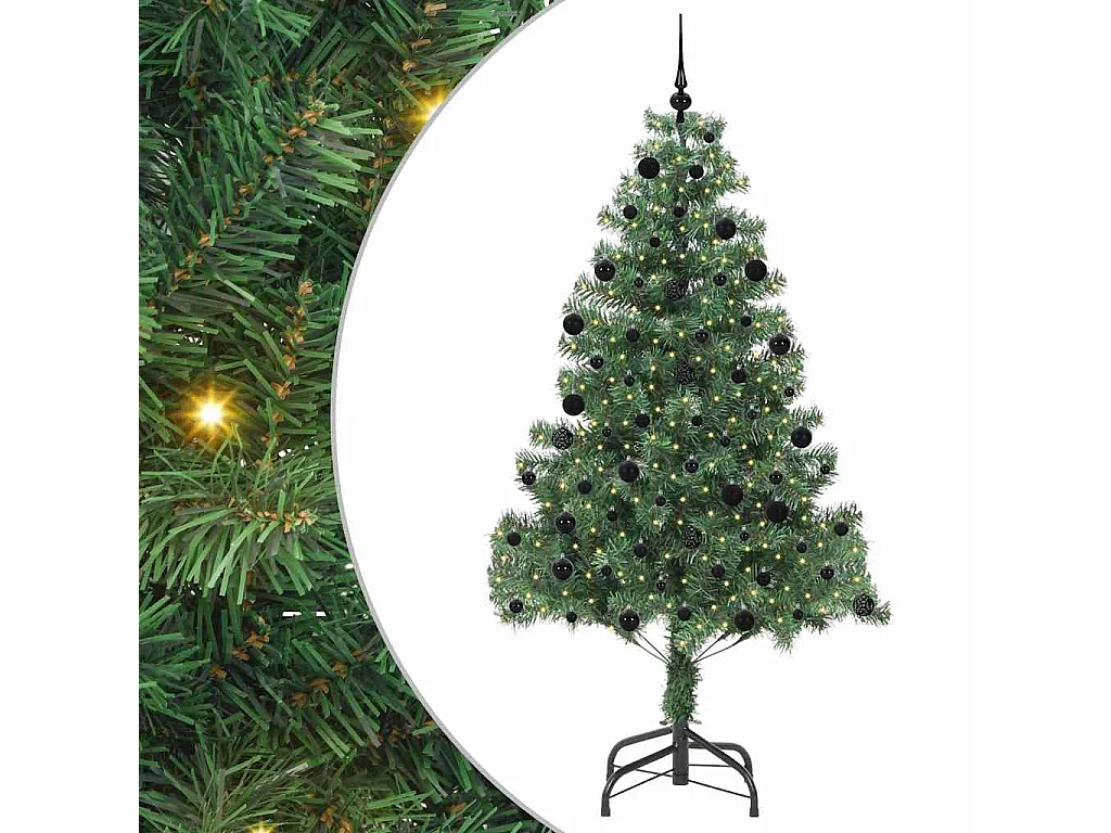 Albero di Natale con 300 LED con supporto Verde 210 cm PVC