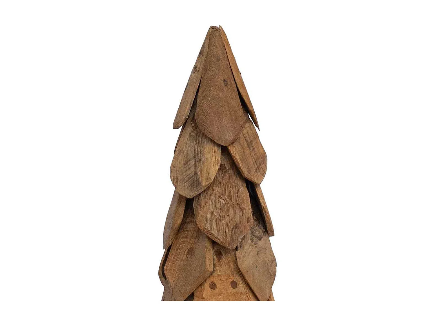 Sapin de Noël avec support Marron 110 cm Bois de teck solide