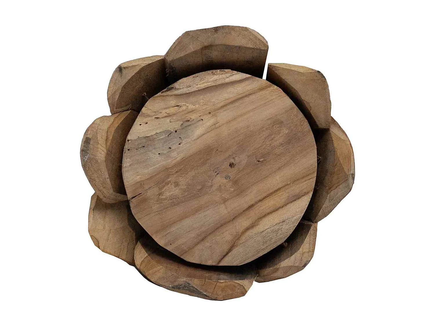 Sapin de Noël avec support Marron 110 cm Bois de teck solide