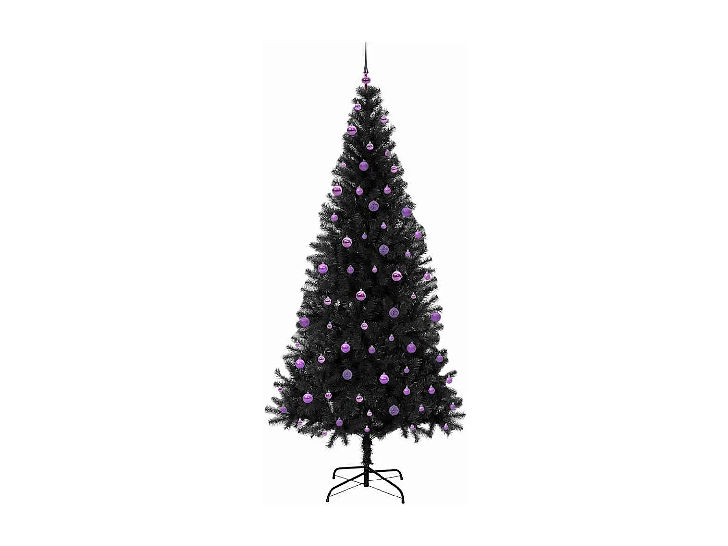 Albero di Natale con 300 LED con supporto Nero 240 cm PVC